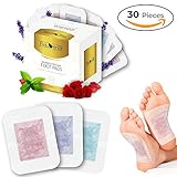 Foot Pads - (30 Pack) Premium Bamboo Vinegar Foot Patch, Stress Relief, Natural Aromatherapy Body Cleansing Foot Care & Better Sleep - New 2-in-1 Pads - by Rejuven8t