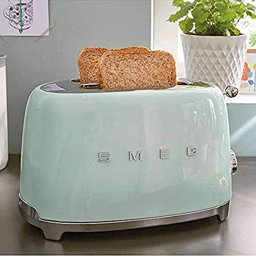 Smeg TSF02PGUS 50's Retro Style Aesthetic 4 Slice Toaster, Pastel Green
