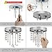 SHINE HAI Crystal Chandelier, 3-Light Modern Flush Mount Ceiling Pendant Light H9.45 X W8.66 for Bedroom, Living Room, Dining Room, Kitchen, Hallway