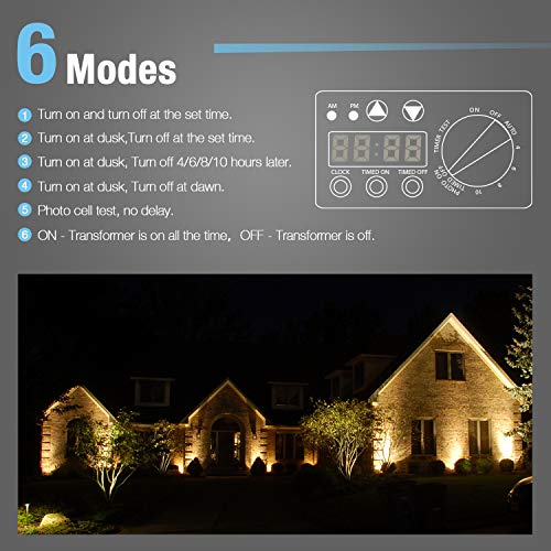 GOODSMANN Low Voltage Transformer 120W Outdoor Lighting Transformer for