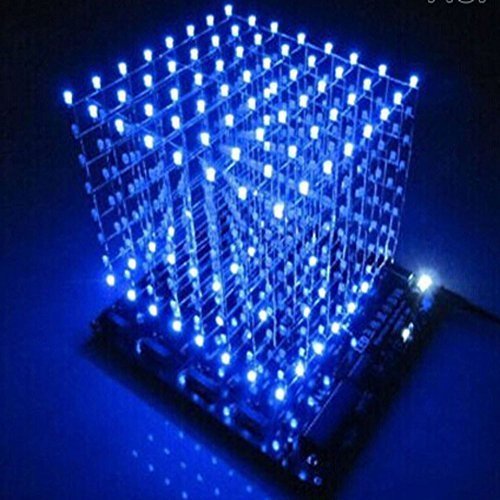 UPC 703510988485, Gikfun 3D LightSquared DIY Kit 8x8x8 3mm LED Cube White LED Blue Ray EK1568