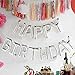 Qivange Happy Birthday Balloons 16 Inch Hanging Alphabet Foil Happy Birthday Banner Mylar Balloon for Party Decoration, Silver
