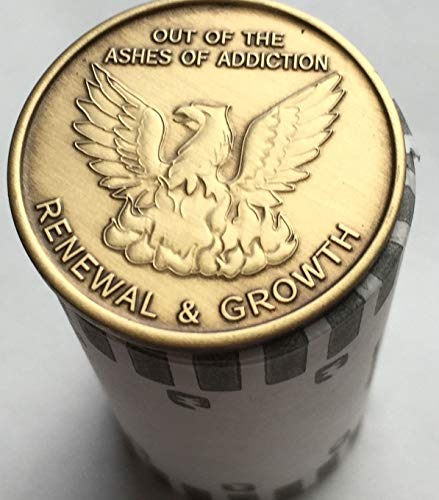 Wendells Bulk Lot of 25 Out Of The Ashes Of Addiction Renewal and Growth Medallions Serenity Prayer Chips
