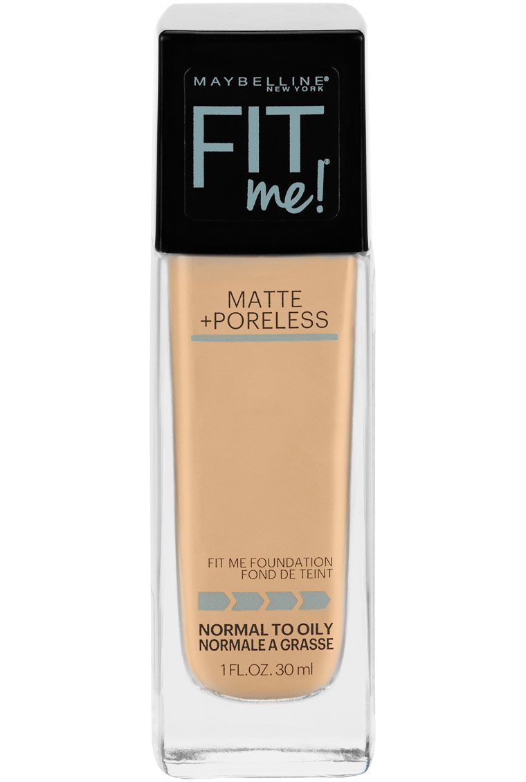 Maybelline Makeup Fit Me Matte + Poreless Liquid Foundation Makeup, Classic Ivory Shade, 1 fl oz