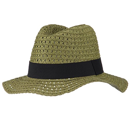 Paper Crushable Panama Hat - Olive OSFM