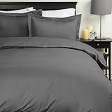 Sweet Home Collection 1500 Series Egyptian Quality 3-Piece Duvet Cover Set, King/California King, Gray
