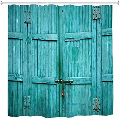 Amazon Com Goodbath Barn Door Shower Curtain Waterproof