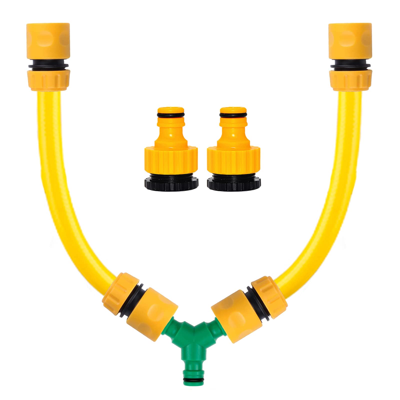 Outdoor Tap Temperature Mixer, Hot & Cold Water Mixer, Hose Quick Connector, Y Splitter for Dog Shower, Car, Bike Wash