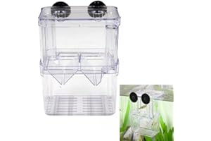 Acrylic Stackable Double Layer Breeder Box- Fry Nursery Partition & Livebearers Hatchery for Community Tanks | Safe Containme