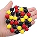 Sensory Oral Motor Aide Chew Necklace for Kids Adults Boys and Girls - Silicone Chewing Beads Jewelry for Autism, ADHD, Biting and Teething Toddlers (Yellow/Red/Black)