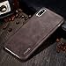 Case Compatible iPhone Xs and X, X-Level [Vintage Series] Premium PU Leather Slim Fit Ultra Light Soft Touch Protective Mobile Cell Phone Case Cover Compatible Apple iPhone Xs (2018)/X(2017)-Coffee