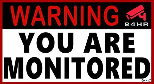 MaxPro Security Stickers - 10 Weatherproof Aggressive Warning Decals for Windows and Outdoor With Bonus PDF on Home Security Enhancement - RANDOM