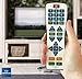 Water Resistant Universal TV Remote - EasyClean PC100 | Smart, Learning Remote, Large Button, Television + Cable Box Remote. Easy to Clean, Waterproof.