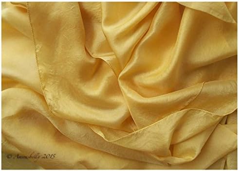 "Aztec Gold" Belly Dance Pure Silk Veil for Belly Dancers - Petite Size, 108" L x 36" W