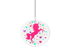 Gotham Decor Unicorn with Hearts and Stars Unicorn Fan/Light Pull