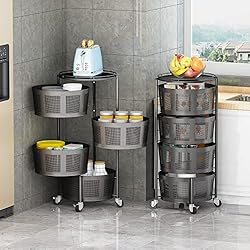 STYLIFING 4 Tier Rotating Multi Layer Kitchen Shelf