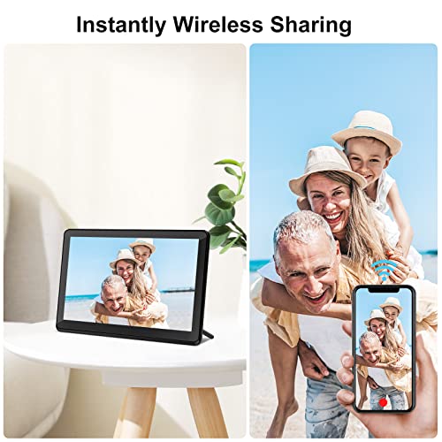Atatat 10 Inch WiFi Digital Photo Frame with IPS Touch Screen, Auto