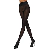 Wolford Neon 40 Denier Tights Pantyhose for Women Semi Sheer Brilliant Shine Soft Logo Waistband Invisible Reinforced Toe