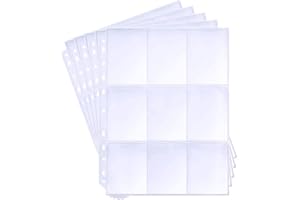 ZOFLY 360 Pockets Binder Sleeves Double-Sided 9 Pocket Trading Pages for 3 Ring Binder, Clear Plastic Sleeves for Sport Cards, Business Cards, Game Cards, Photos