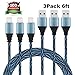 Xcords iPhone Charger Cable, 6FT Extra Long Lightning Cable,Braided Charging Cord for iPhone X 8 8 Plus 7 7 Plus 6 6S 6 Plus 5S SE iPod iPad Mini Air Pro--Blue