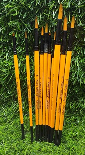 KNAFS Acrylic Artist Paint Brush Set, 10pcs Round Pointed Tip Synthetic Hair Artist Detail Paintbrushes, Professional Fine Acrylic Oil Watercolor Painting Brushes.
