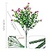 CQURE Artificial Flowers, Fake Flowers Artificial Greenery Plants Eucalyptus Outdoor Bridal Wedding Bouquet for Home Garden Party Wedding Decoration 5 Bunch (Purple Red)