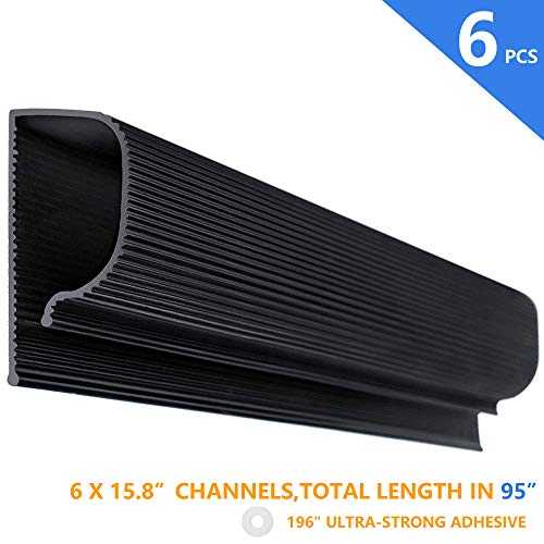 J Channel Cable Raceway with 5M Adhesive - Computer Desk Cable Management System - TV Cable Concealer and Cable Hider - 95" Desk Cord Organizer - Under Table Cord Cover Management for Office, Home