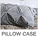 Ucharge Unique Pinch Pleat Pintuck Duvet Cover Set,3 Pieces Decorative Stylish Brushed Microfiber Bedding Set With Zipper and Corner Ties (King Grey)