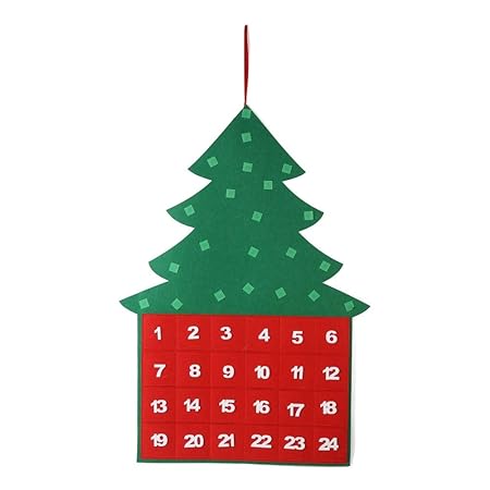 Weixinbuy Albero Di Natale In Feltro Calendari Dellavvento
