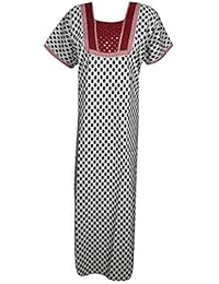 Womens Maxi Nightdress Caftan Lounger Printed Kaftan Cotton Resort Nightgown L