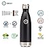 Stainless Steel Vacuum Insulated Water Bottle, BPA Free Double Walled Leak Proof Thermos Flask with Copper Lining, Drinks Stay Hot & Cold (25 oz, Black)