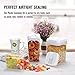 Airtight Food Storage Containers (9.8L Total for 7 Sets with 16 Chalkboard Labels by PrettyCare) BPA Free Plastic Large Canisters Set with Lids for Flour and Sugar and Dry Food