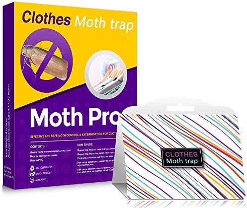 MothPro Powerful Clothes Moth Traps - Natural Odor-Free Carpet and Clothes Moth Traps - Fast Result Guaranteed Anti-Moth Traps