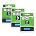 AOJE Compatible Label Tape Replacement for Dymo D1 Black on Clear Cartridge 45010, S0720500 Transparent 1/2'' W x 23' L Work with DYMO LabelManager 360D 280 160 LabelWriter 450 Duo, 3-Pack