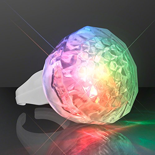 LED Rainbow Flash Rave Ring with Light Trails (Set of 25)