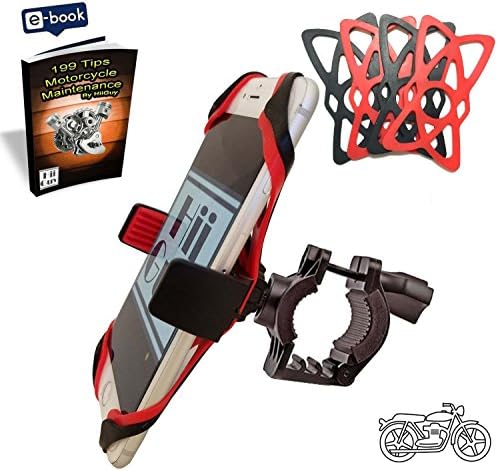 HiiGuy Motorcycle Phone Mount,Universal Phone Mount For Bicycle Handlebar iPhone Mount Bike-iPhone 6/6S/7|Galaxy S5/S6/S7|Note 5|eBook included-1 Year Warranty