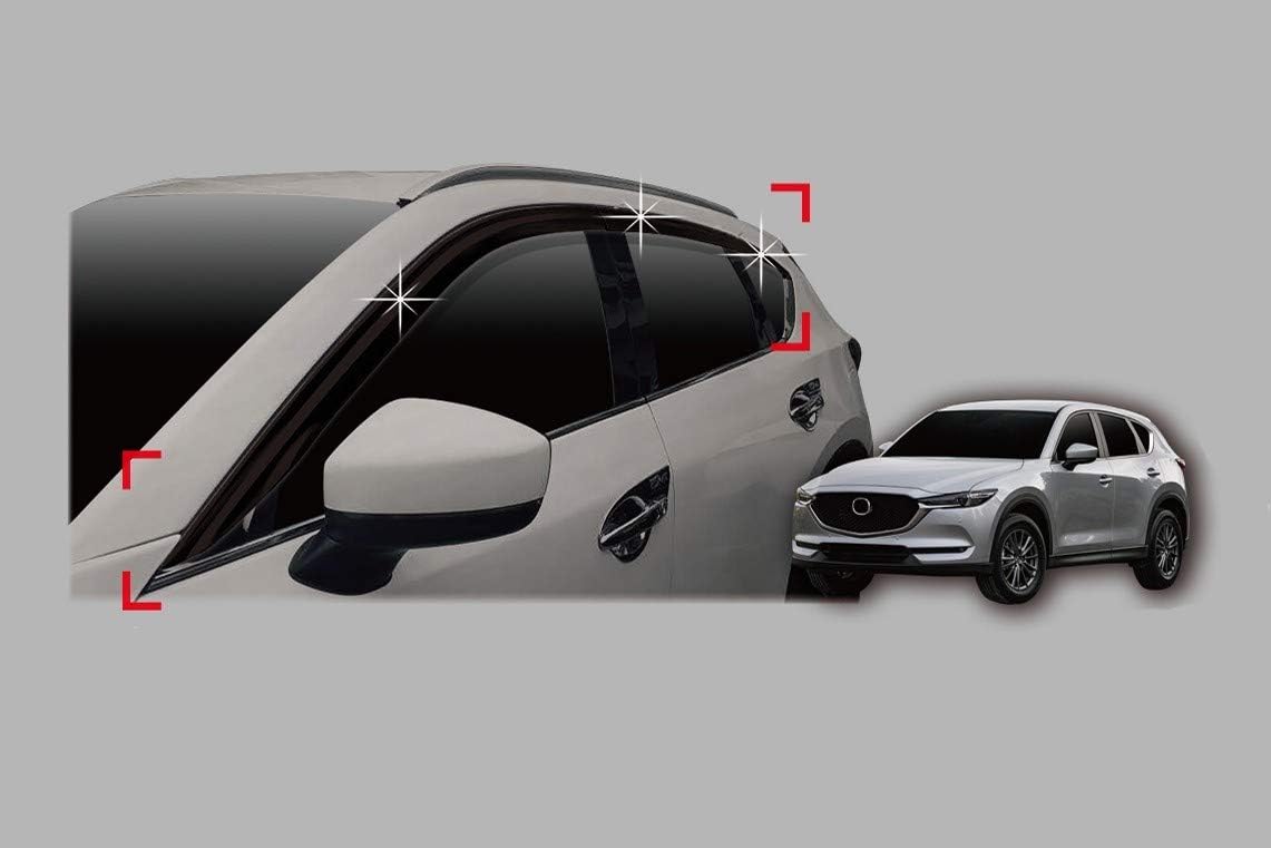 AUTO CLOVER Wind Deflectors Set for Mazda CX-5 2018+ (6 pieces), smoke