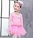 Toddler Ballet Tutu Skirt Long Sleeve Dancing Outfit Gymnastics Leotard for Latin Sumba Lumba