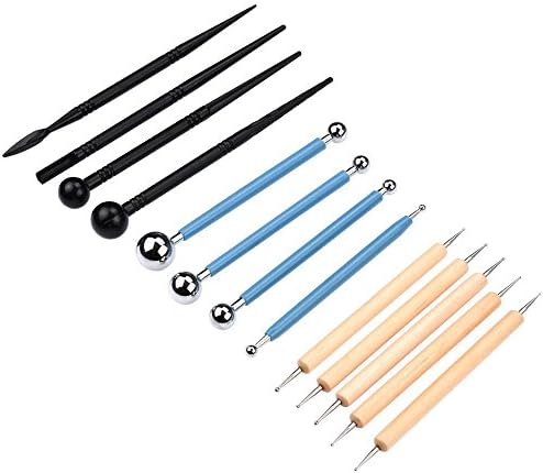 Ball Stylus Tools, Dotting Sculpting Modeling Tools, Clay Ceramics Pottery Carving Modeling Tool Embossing Sculpting Set (13 PCS)