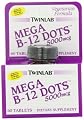 Twinlab Mega B-12 Dots Vitamin B-12, 5000mcg, 60 Tablets (Pack of 2)
