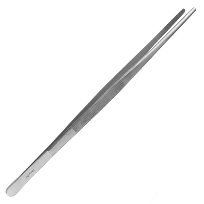 May - Kochpinzette 30 cm lang - Küchenpinzette - Grillpinzette - Grillzange - Pinzette aus Edelstahl
