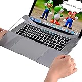 ChasBete Palm Rest Cover Sticker Skin for MacBook Pro Touch Bar 15 Inch Color Gray Body Protective Film (A1707/A1990)