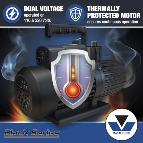 Mastercool 90612-2V-110-BL Black Series 12 CFM Two Stage Vacuum Pump photo 8