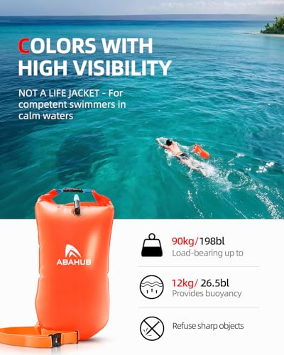 Abahub Swimming Buoy with Dry Bag Inflatable in Open Water Pool