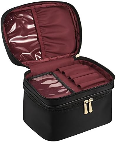 CHICECO Travel Makeup Train Case Toiletry Bag Cosmetic Bag - Double Layer