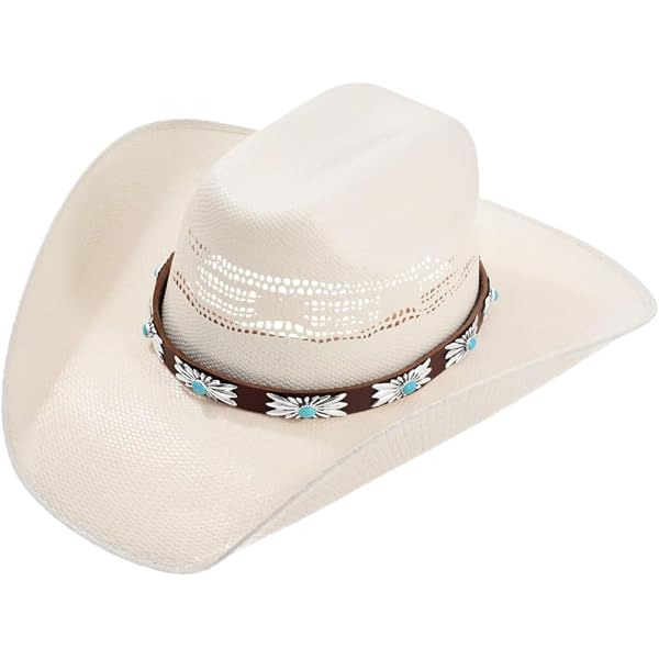 3796 Hat Band Western Horseshoe Star Concho Authentic Hairpipe Genuine Onyx 61QP13DEE3L.jpg main image 2