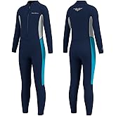 Seaskin Kids Wetsuit for Boys Girls Toddler 2mm Front Zip Full Body Diving Suits Thermal Swimsuits