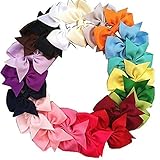 Boutique Hair Bows Girls Kids Children Alligator Clip Grosgrain Ribbon Headbands