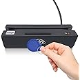 Ossiygar Multi-Function Card Reader, Magstrip Card Reader, Credit Card Reader, Memory chip Card Reader Writer, NFC Card Reader Writer, PSAM Card Reader Writer, Can be Used with Cashier Register