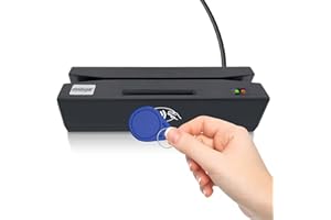 Ossiygar Multi-Function Card Reader, Magstrip Card Reader, Credit Card Reader, Memory chip Card Reader Writer, NFC Card Reader Writer, PSAM Card Reader Writer, Can be Used with Cashier Register